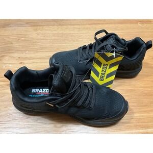 Brazos Womens 6B Black Slip Resistant Work Shoes Anti-Fatigue Exo-Foam 175064